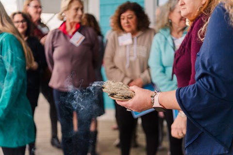 Women's Wellness Weekend ESVA Sound Bath Smudging