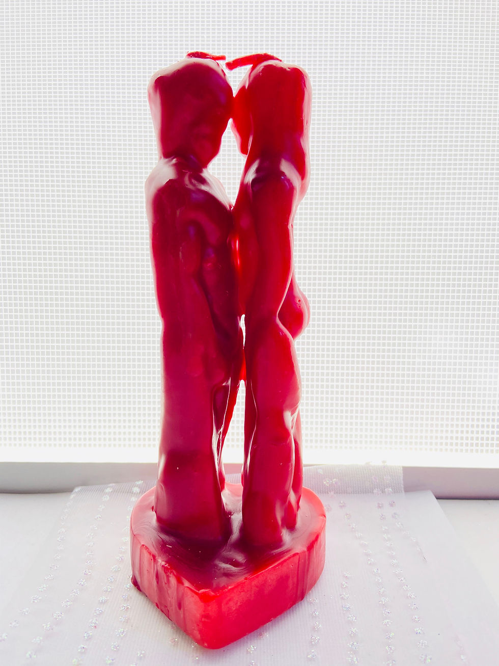 Thumbnail: Heart Shape Couple Plain Candle|Vela Pareja Pareja Forma Corazón