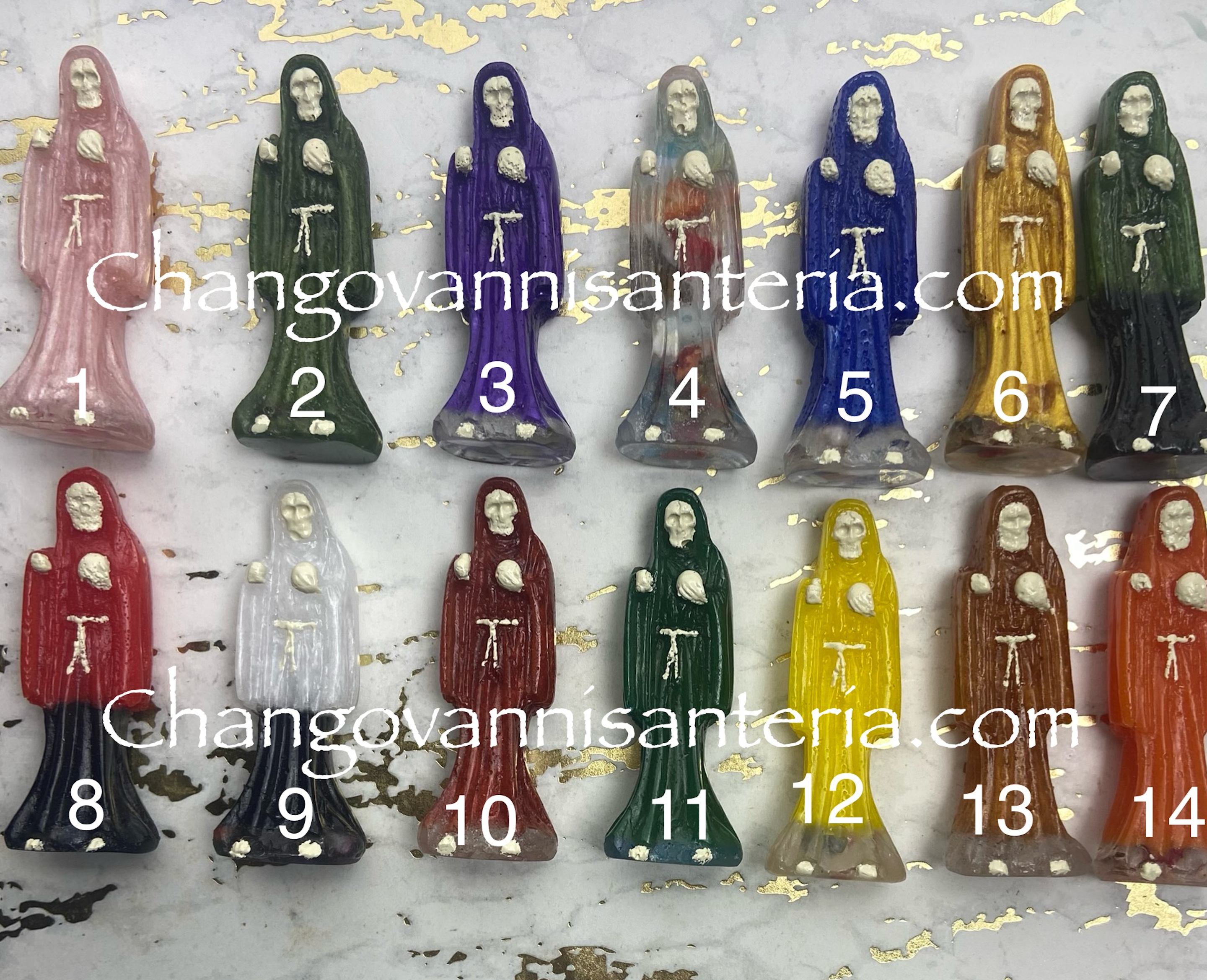2" Inch Holy Death Statues/2" Pulgadas Santa Muerte