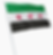 Flagg Syria med 3 stjerner