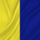 Miniatyrbilde: Flagg med gul og blå vertikal stripe.