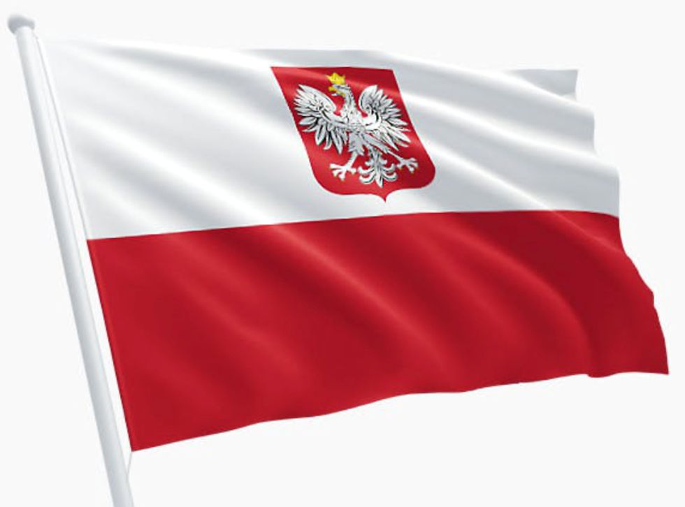 Flagget til Polen (1830–i dag), uten og med riksvåpen