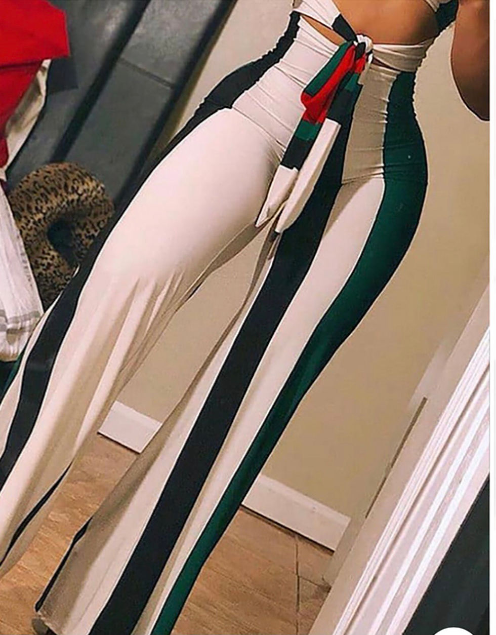 Thumbnail: Striped bandeau jumpsuit