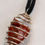 Thumbnail: Red Jasper Tumblestone Spiral Wax Cord Necklace - Energy