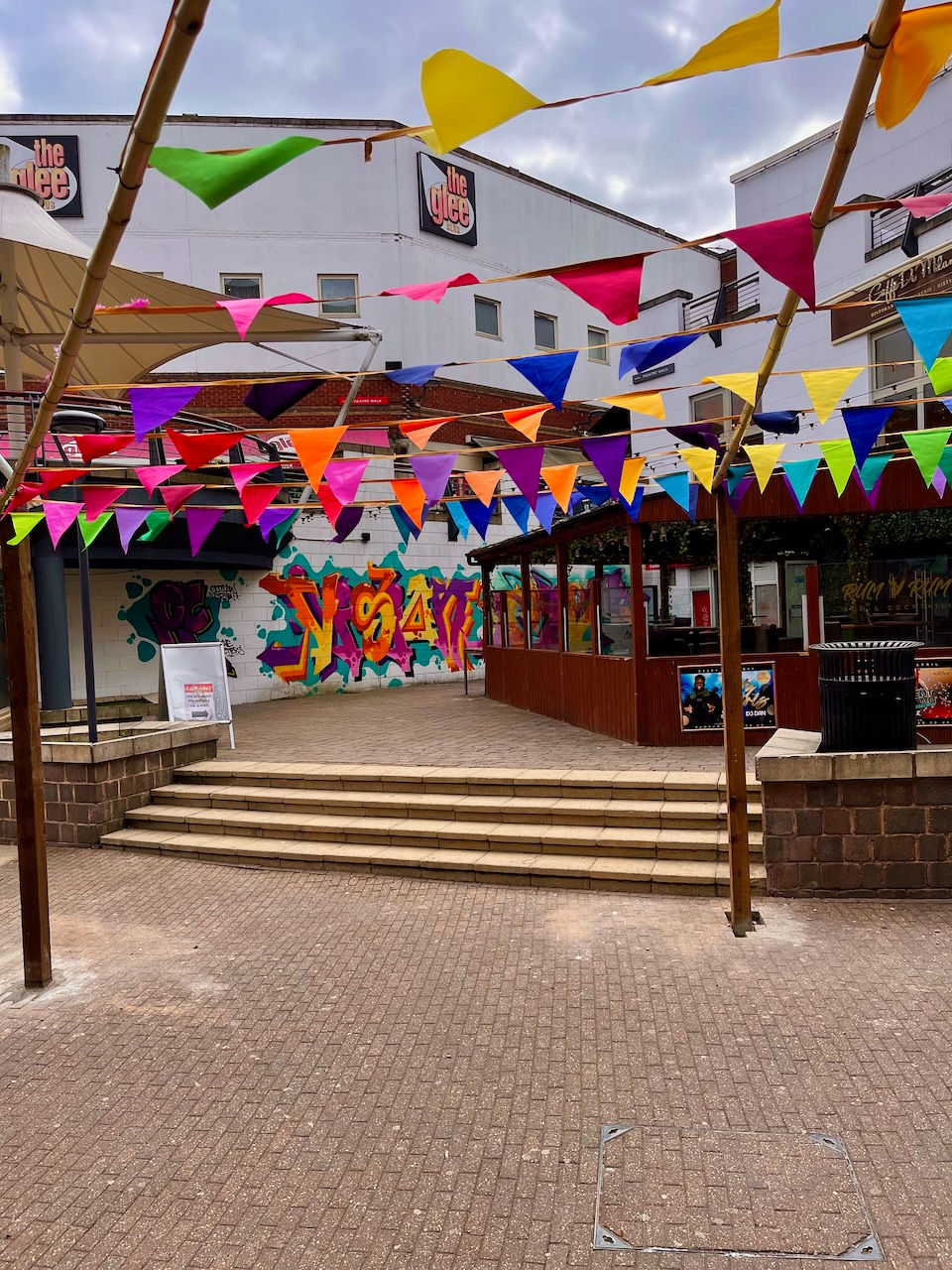 Arcadian flower neon bunting decor