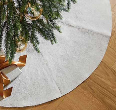 Grey Cowhide Treeskirt