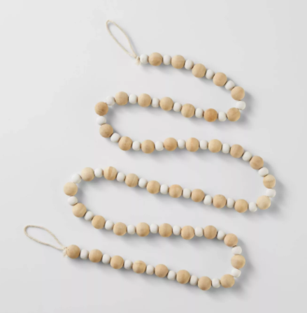 Beaded Garland White & Natural