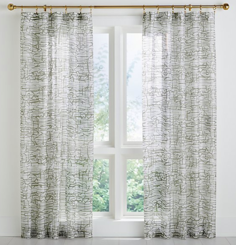 Muriel Printed Sheer Curtain Panel