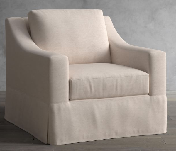 York Slope Arm Slipcovered Armchair