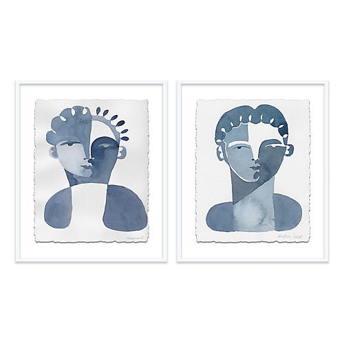 Blue Lady Diptych