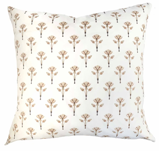Floral Block Print Pillow