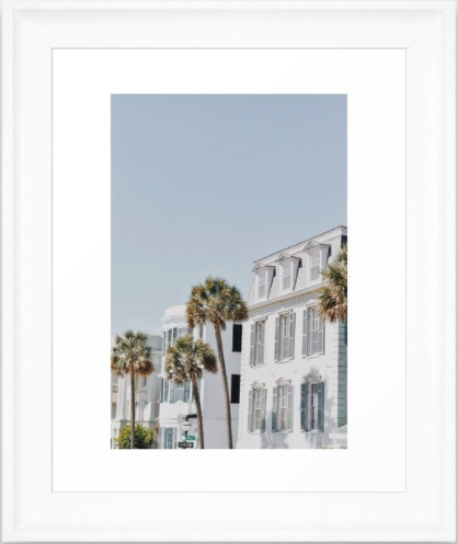 White Palms Framed Art Print