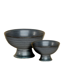 Indigo Footed Bowl