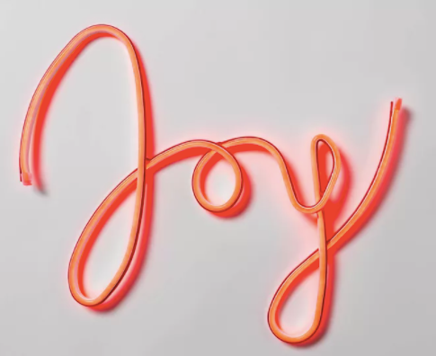 Christmas LED Faux Neon Joy Novelty Silhouette Lights