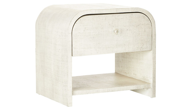 Lacquered Linen Nightstand