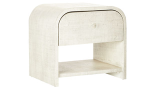 Lacquered Linen Nightstand