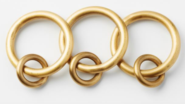 Brass Curtain Round Rings