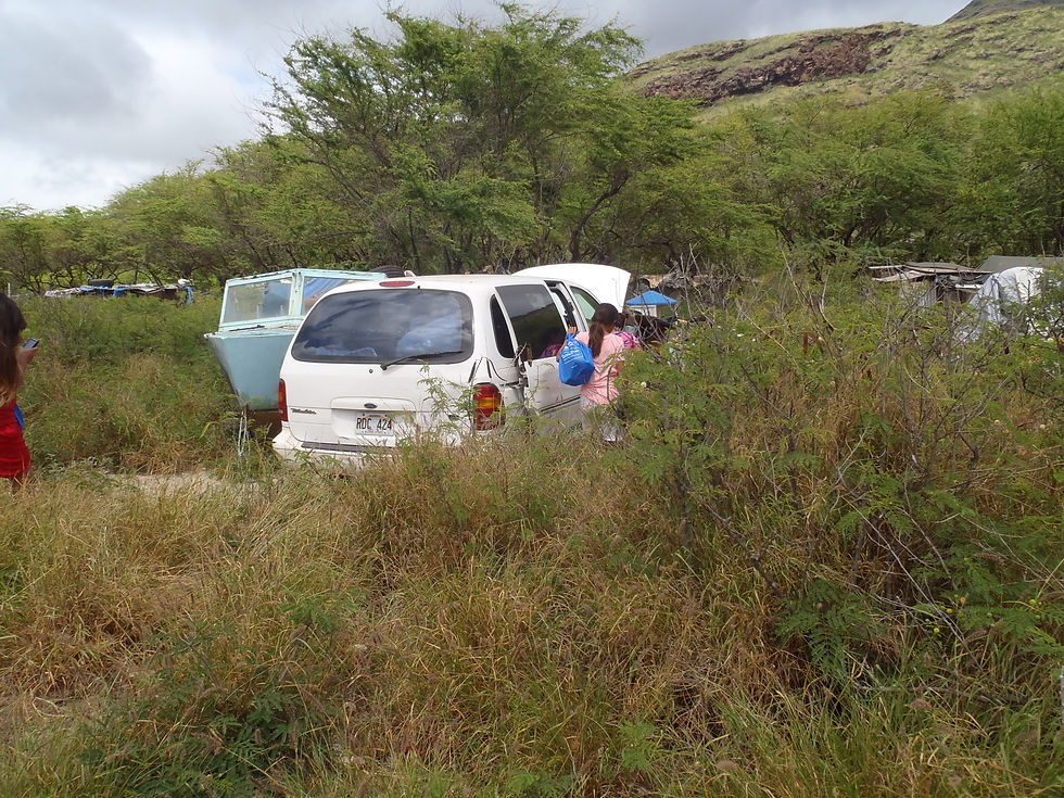 Teen girls live in this van. They both go to school and have ambitions to attend college.