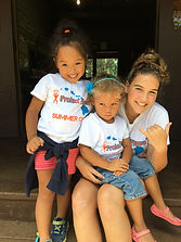 Teen Mentors with their camp buddies in Hawaii