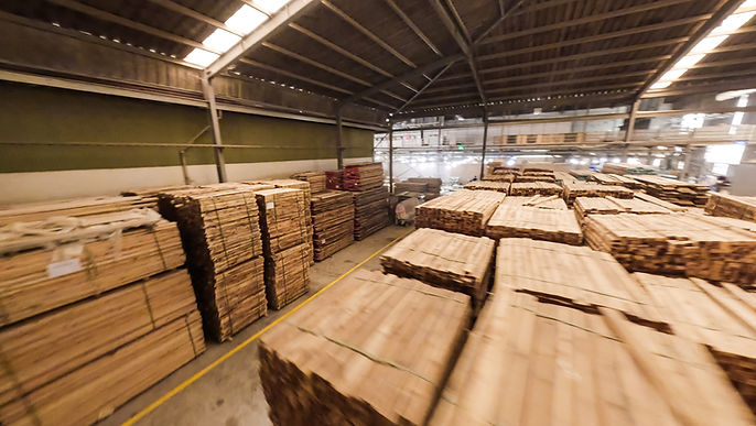 warehouse with a lot of wood materials