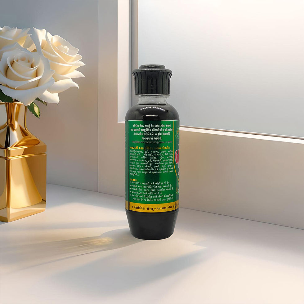 Thumbnail: Bajarang Bhringraj Ayurvedic Herbal Hair Oil 200ml Back View