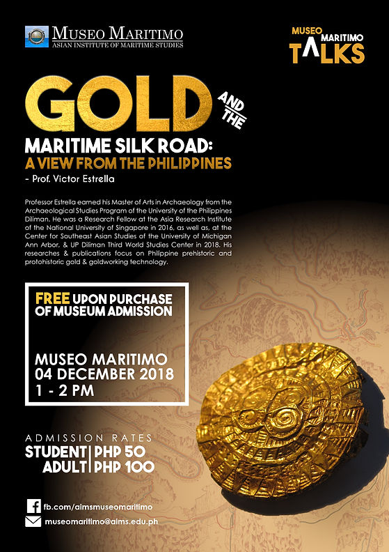 Museo Maritimo Talks Gold and the maritime silkroad poster
