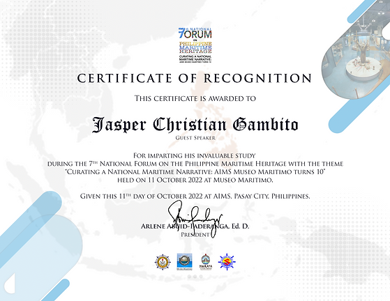 6th National Forum Certificate