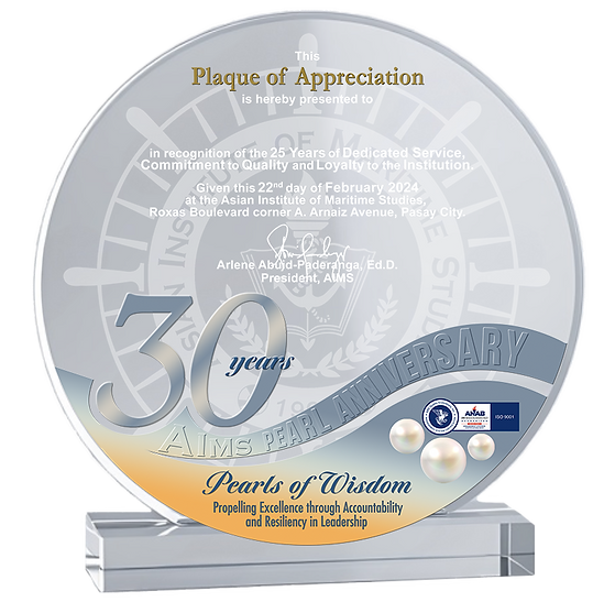 AIMS 30th Foundation Plaque Mockup