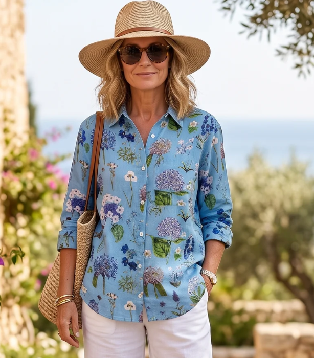 Thumbnail: Rose Classic Collar Cotton Shirt