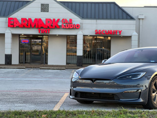 Tesla Model S Radenso RCM front and rear custom radar. Custom laser protection. Ticket free. custom car audio custom tesla custom model s custom protection