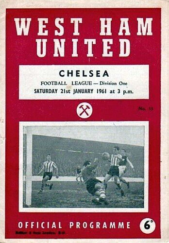 WEST HAM UNITED v CHELSEA 1960/61 Division 1 MATCHDAY PROGRAMME