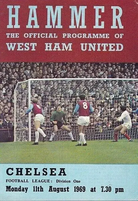WEST HAM UNITED v CHELSEA 1969/70 Division 1 MATCHDAY PROGRAMME