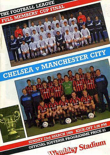 *CHELSEA 5 v MANCHESTER CITY 4 1985/86 Full Members Cup FINAL