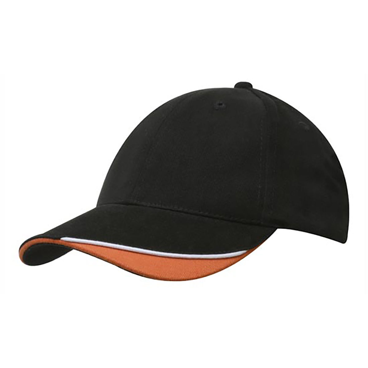4167 Brushed Heavy Cotton Cap with Indented Peak