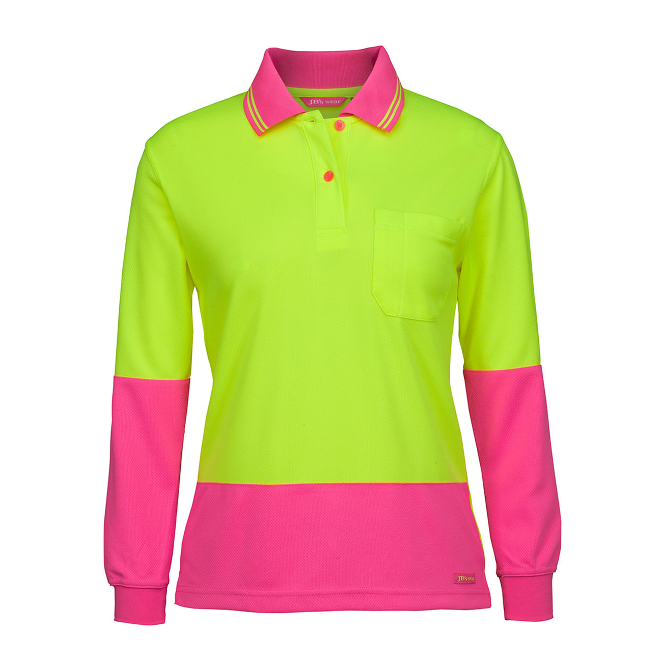 6LHCL Ladies Hi Vis Long Sleeve Comfort Polo