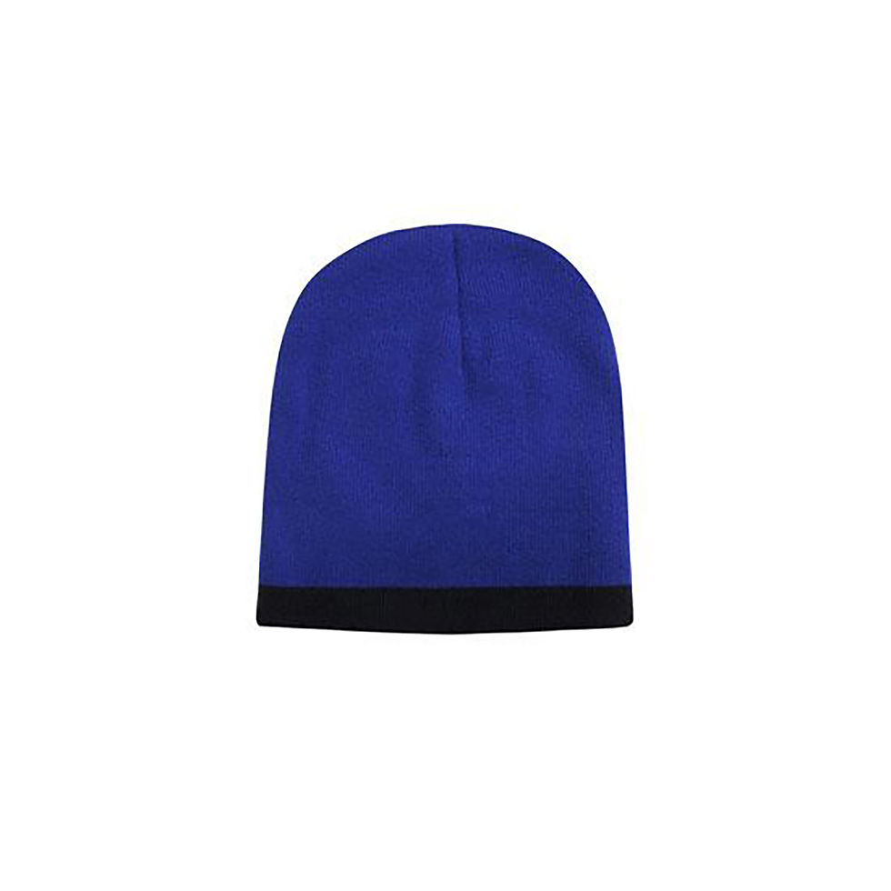 Thumbnail: 4188 Roll Down Two Tone Acrylic Beanie