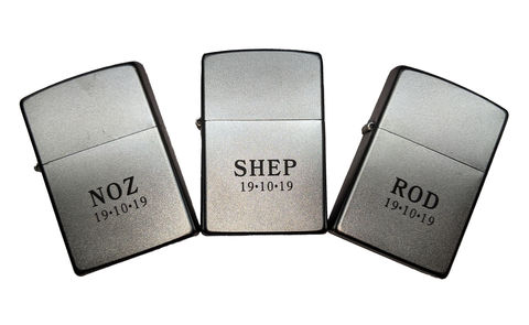 Stainless Steel Zippo Lighter Engraved