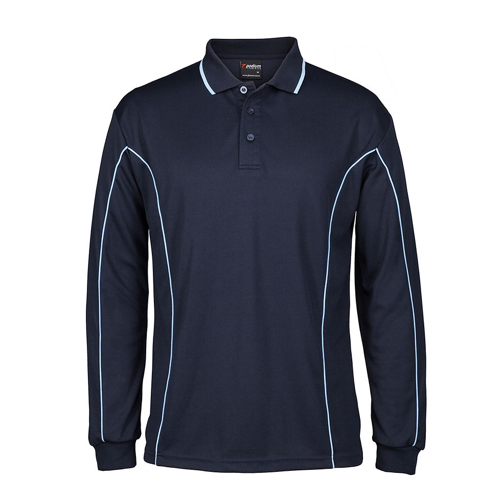 Thumbnail: 7PIPL Podium Adults Long Sleeve Piping Polo