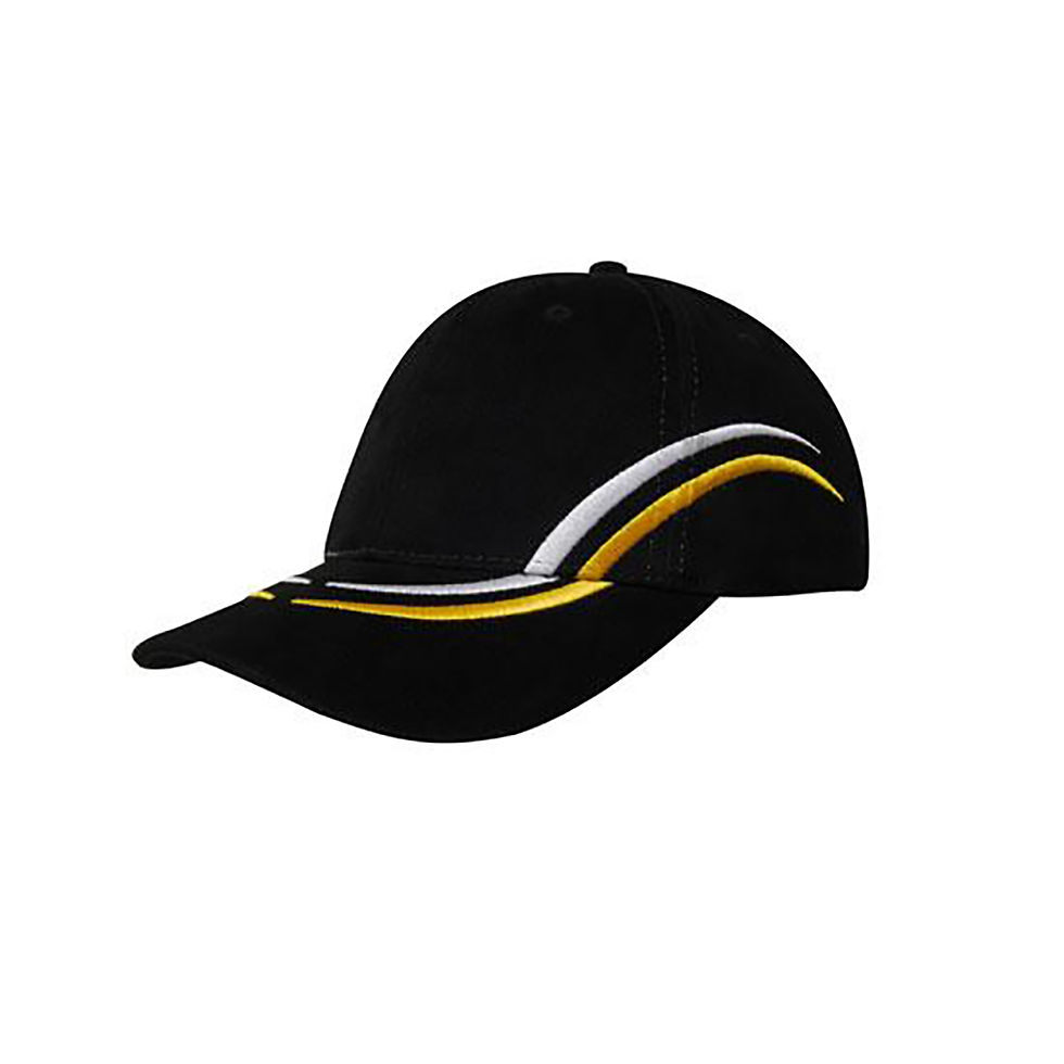 Thumbnail: 4075 Brushed Heavy Cotton Cap with Curved Embroidery on Crown and Peak
