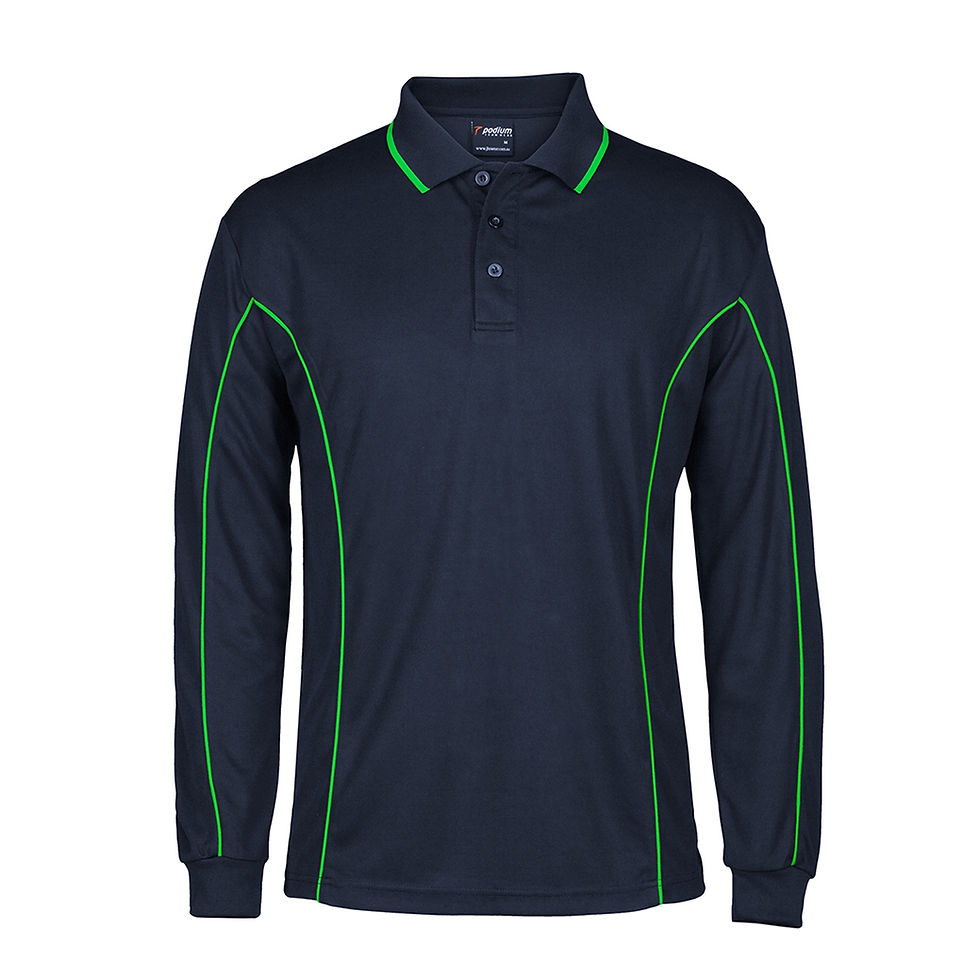 Thumbnail: 7PIPL Podium Adults Long Sleeve Piping Polo