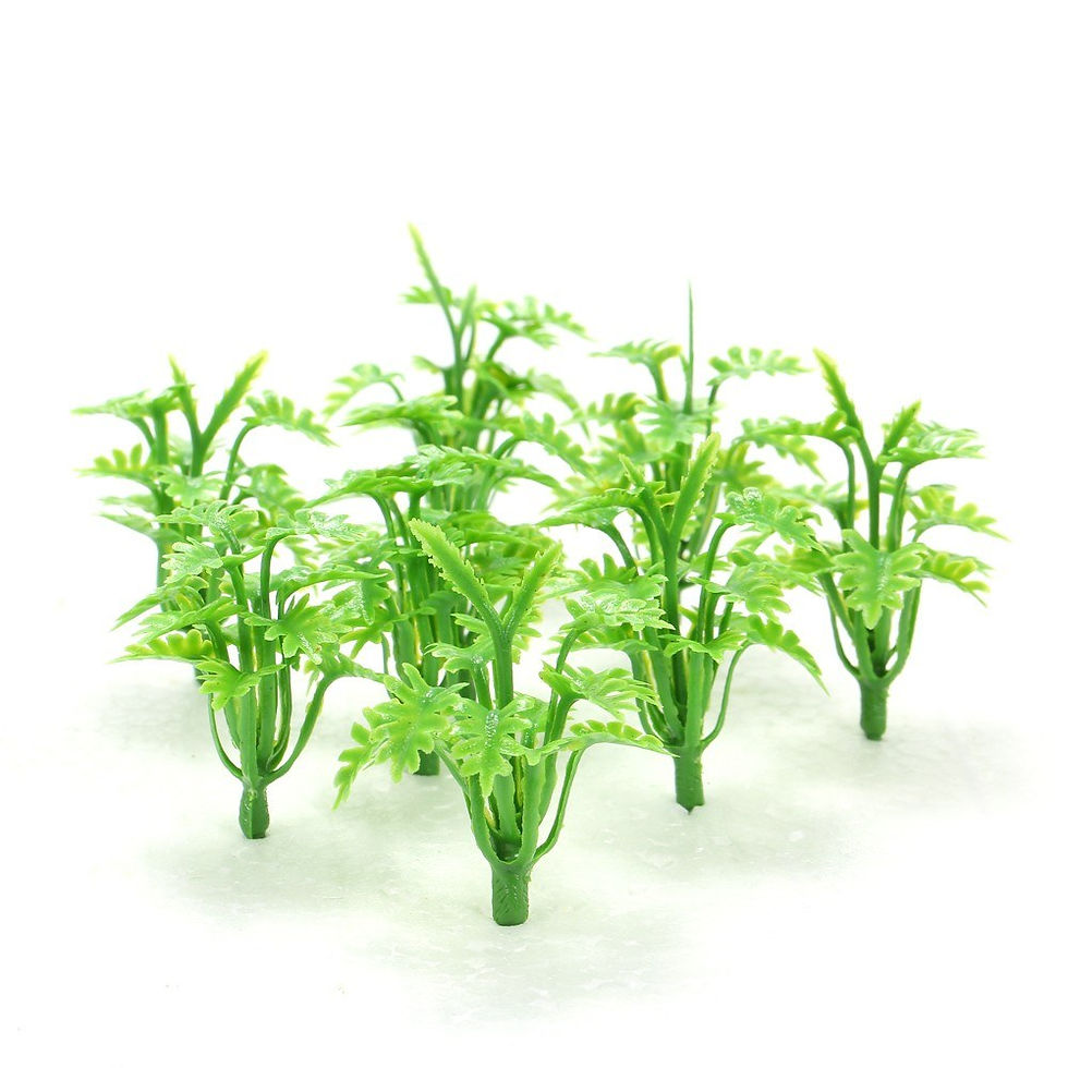 Thumbnail: 50pcs Mini Plastic Green Trees Scale Architectural Models Train Railways Landsca