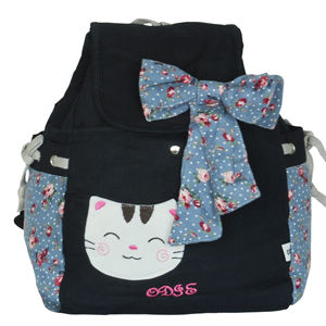 Thumbnail: [Endless Love] Fabric Art School Backpack Outdoor Daypack