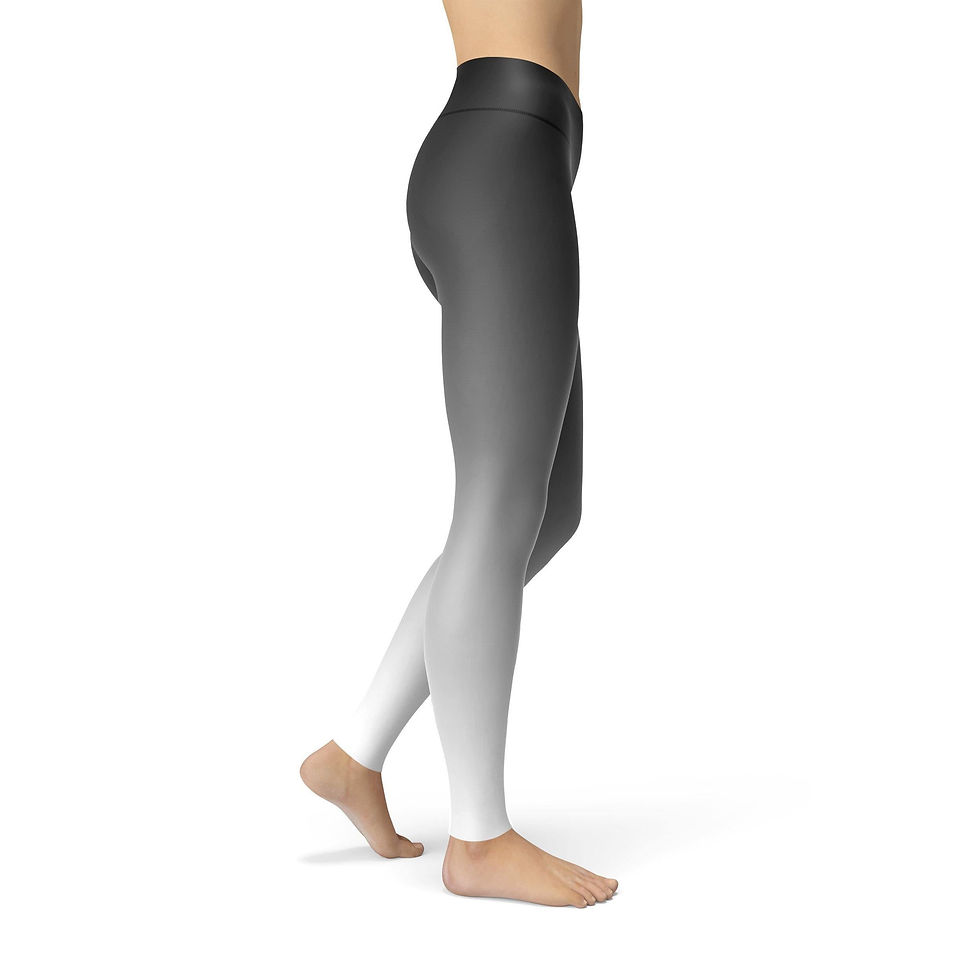 Thumbnail: Jean Black White Ombre Leggings