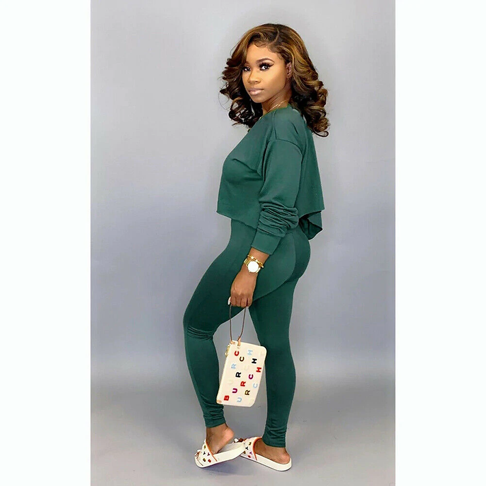 Thumbnail: 4 Colors Autumn Women Casual Solid Colors Outfit,Casual Suits Outwear Plus Size