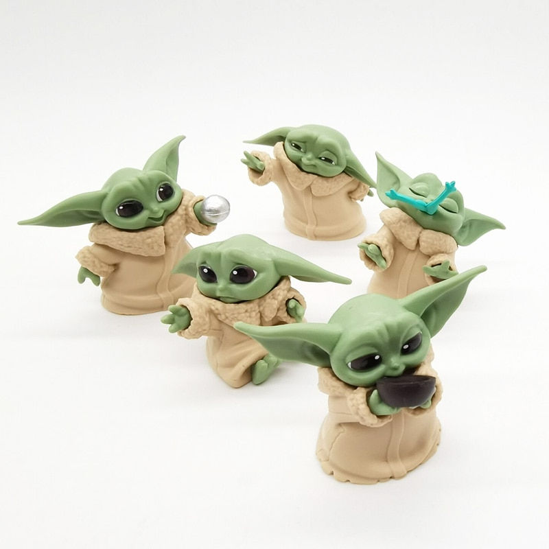 Thumbnail: 5Pcs/Set Baby Yoda Action Figure Toys 5-6cm Mandalorian Yoda Baby Action Toys