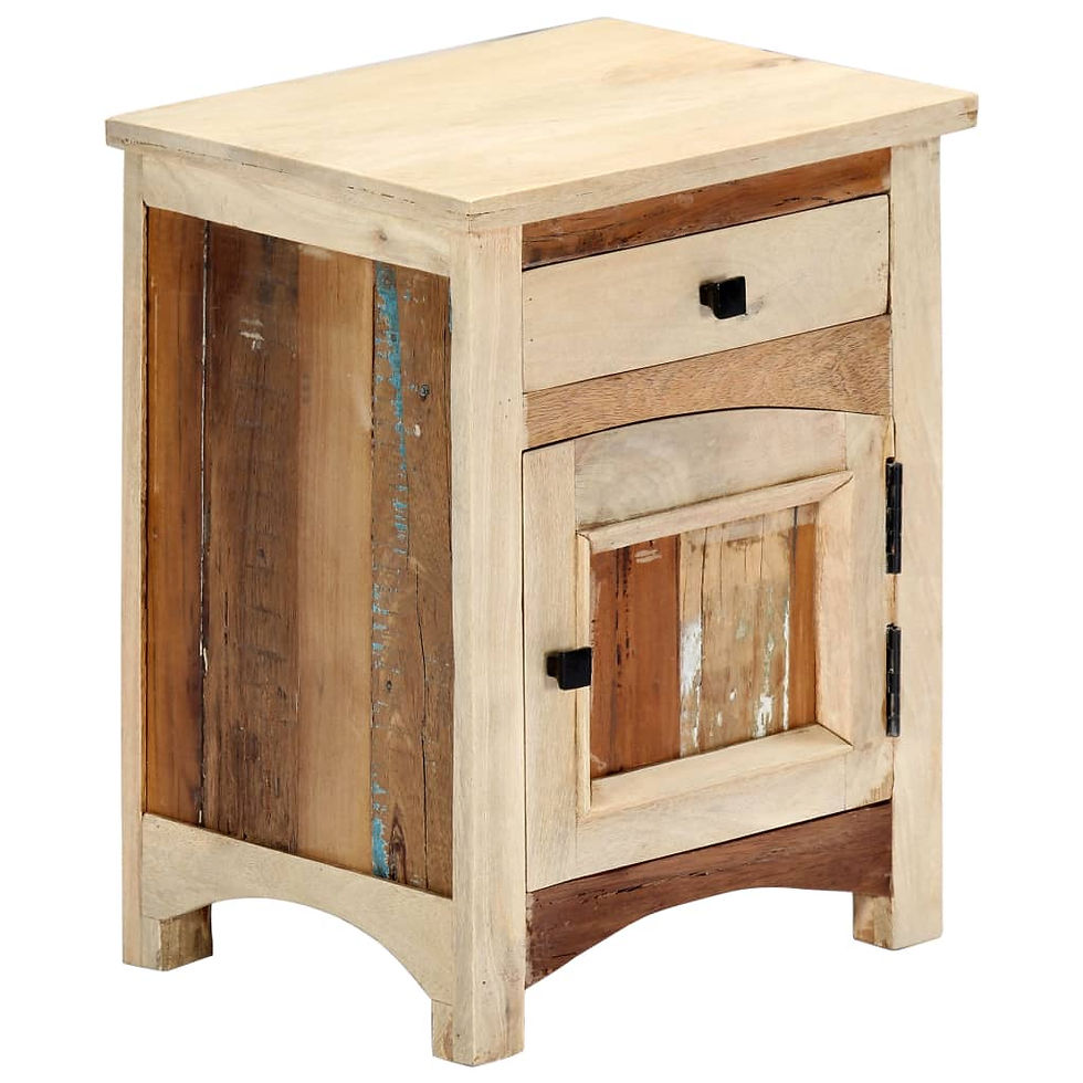 Thumbnail: vidaXL Bedside Cabinet 15.8"x11.8"x19.7" Solid Reclaimed Wood