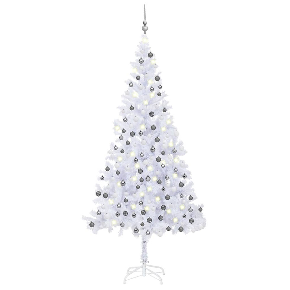 Thumbnail: vidaXL Artificial Christmas Tree with LEDs&Ball Set L Multi Colors/Sizes