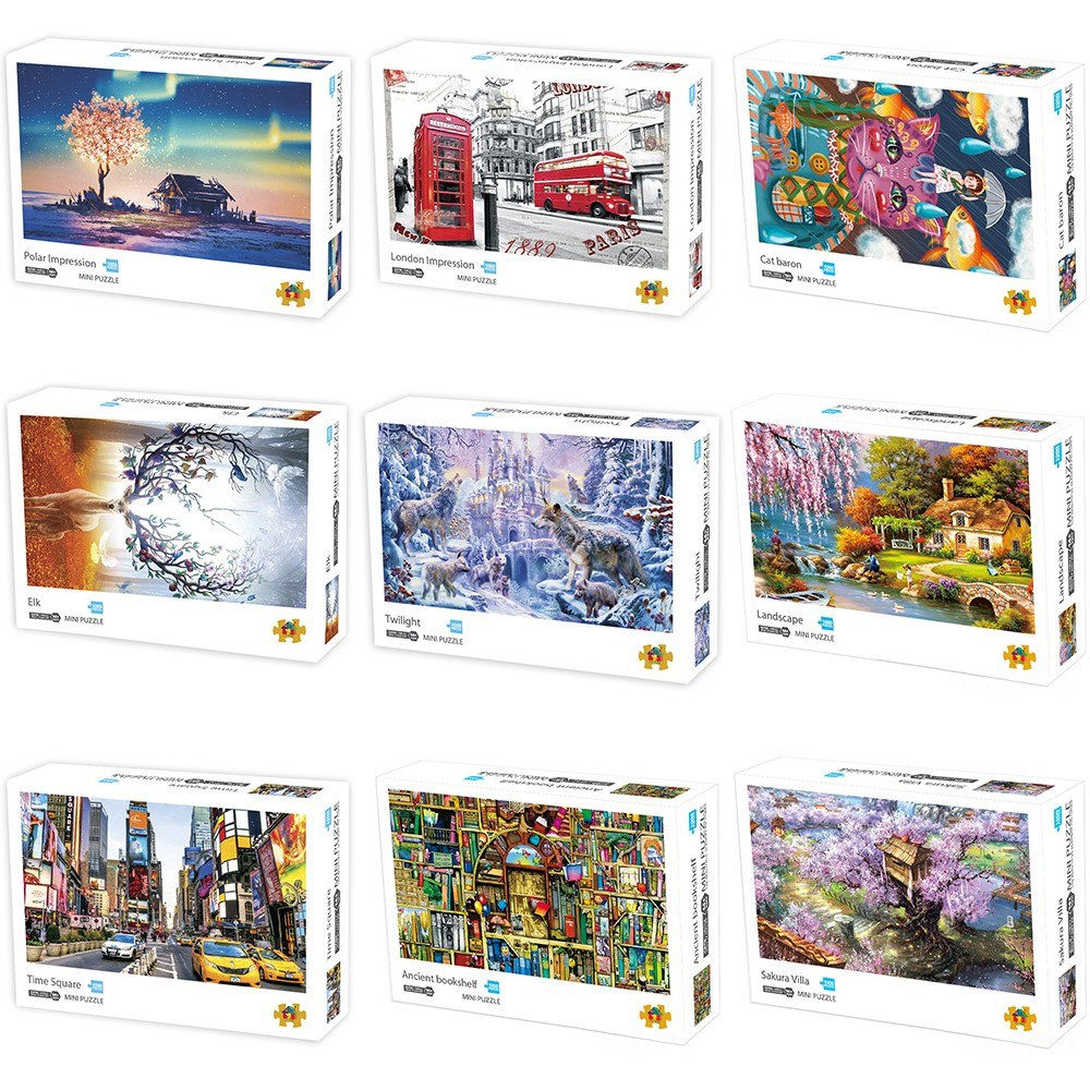 Puzzles 1000 Piece Jigsaw Puzzles for Adults Kids Classic Family Puzzle Indoor D