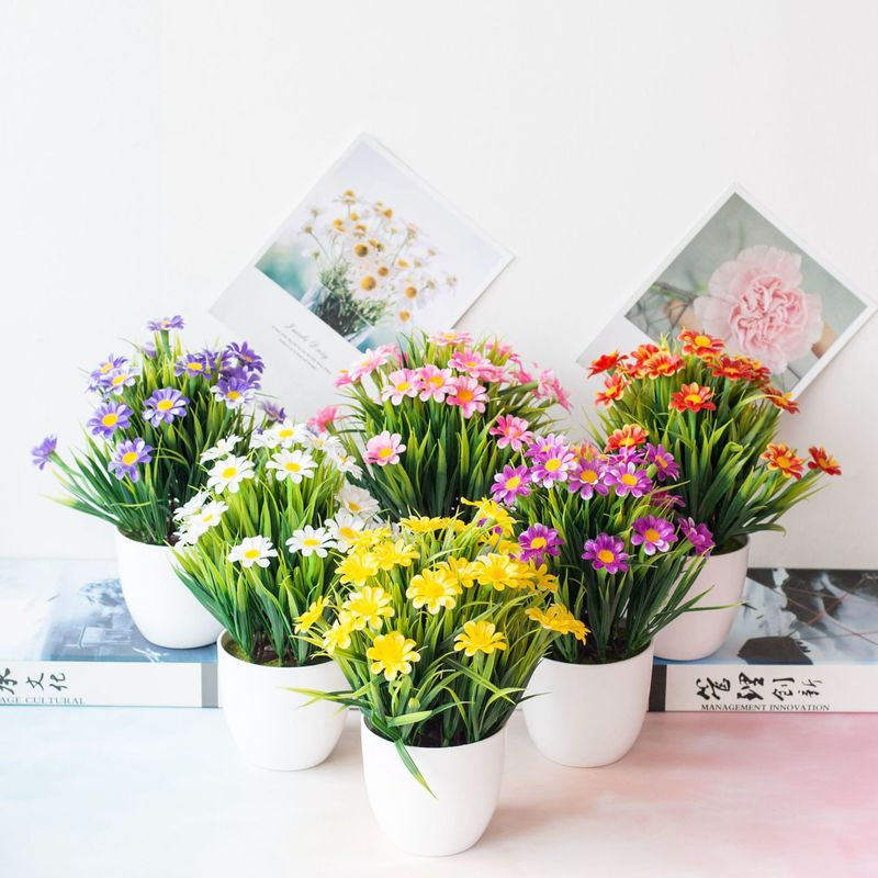 Thumbnail: Artificial Fake Chrysanthemum Flower Plant Bonsai Wedding Garden Decor Office H
