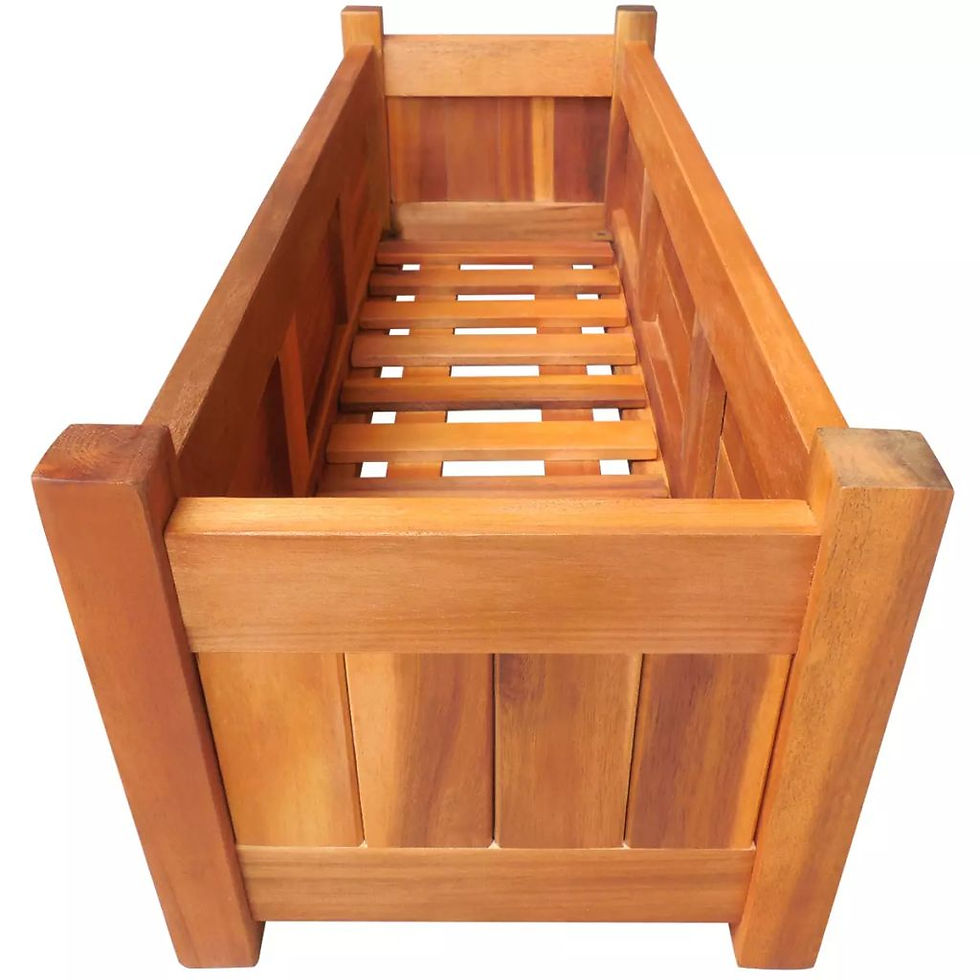 Thumbnail: vidaXL Solid Acacia Wood Outdoor Planter Patio Pot Garden Yard Multi Sizes